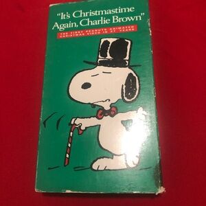 It’s Christmastime again, Charlie Brown” vintage VHS tape